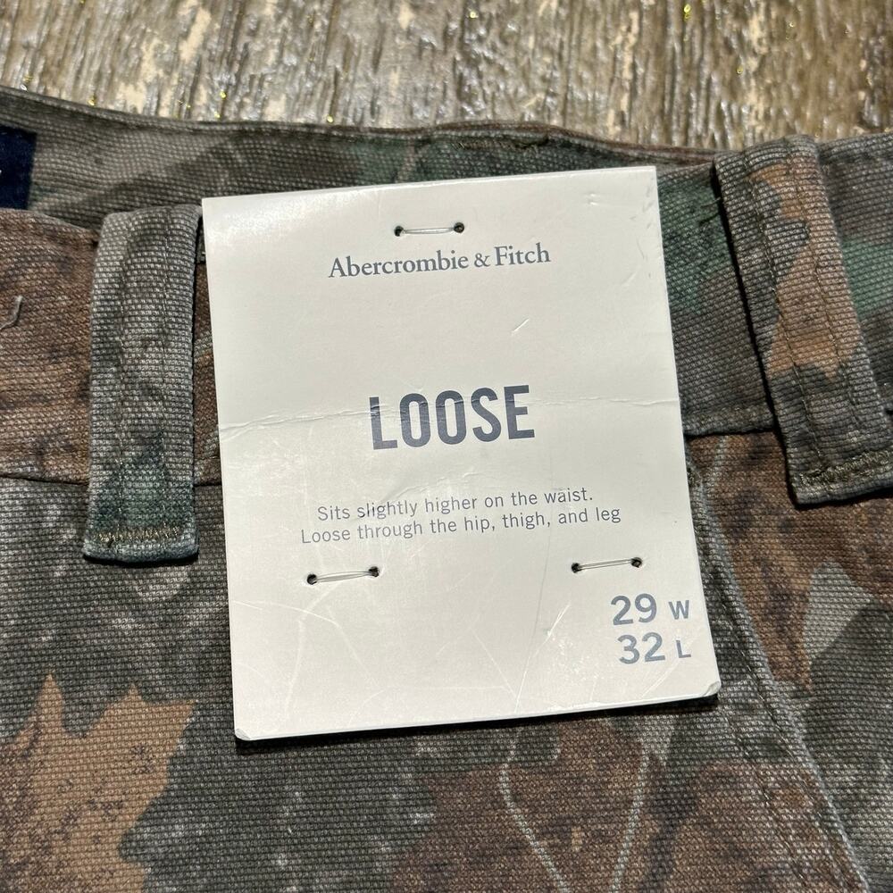 Abercrombie Loose Fit Camo Carpernter Workwear Canvas Pants 29W x 32L (30W x 31) - Picture 5 of 15